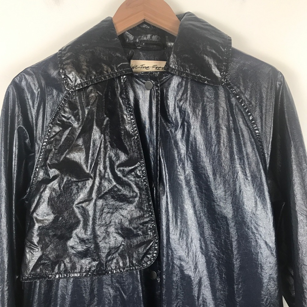 NEW Free People Trinity High Shine Coat - Picture 11 of 13